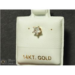 20) 14KT GOLD CUBIC ZIRCONIA NOSE PIERCING