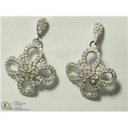 24) STERLING SILVER CUBIC ZIRCONIA EARRINGS