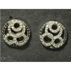 27) STERLING SILVER CUBIC ZIRCONIA EARRINGS