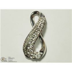 38) STERLING SILVER CUBIC ZIRCONIA PENDANT