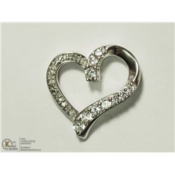 43) STERLING SILVER CUBIC ZIRCONIA PENDANT