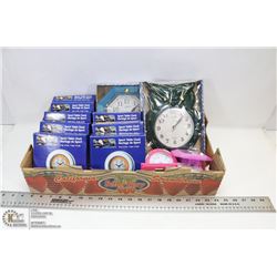 FLAT OF ASSORTED CLOCKS