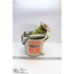 VINTAGE BUCKET SOLD WITH VINTAGE ROLL OF WIRE