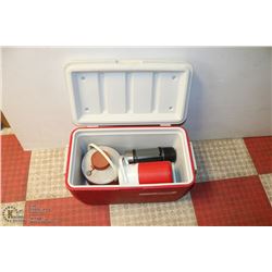 COLEMAN CAMP COOLER WITH CONTENTS