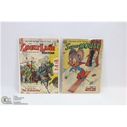 1949 SUPER MOUSE + 1959 ROCKY LANE WESTERN COMICS