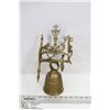 Image 1 : LARGE SOLID BRASS EUROPEAN BELL -WALL MOUNTED