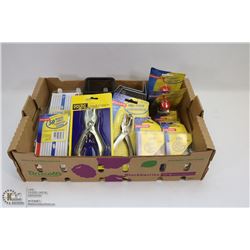 FLAT OF ASSORTED OFFICE SUPPLIES