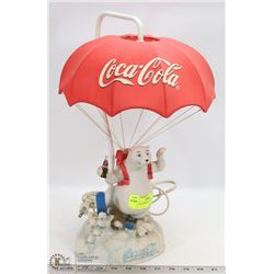 COCA COLA PARACHUTE BEAR LAMP
