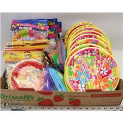 FLAT OF PARTY SUPPLIES