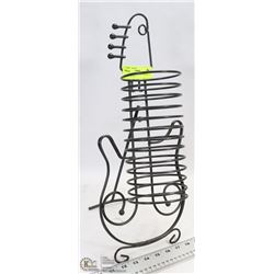 BLACK METAL GUITAR SHAPED 12 CD TABLE TOP