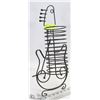 Image 1 : BLACK METAL GUITAR SHAPED 12 CD TABLE TOP