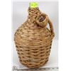 Image 1 : VINTAGE WICKER WRAP LARGE WINE BOTTLE