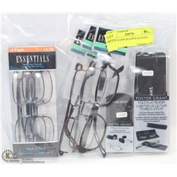 BAG W/8 NEW READING GLASSES +1.50