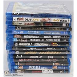 BUNDLE OF 15 BLU-RAY DVD MOVIES -