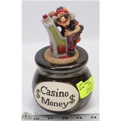 CASINO MONEY BANK JAR FUNNY OLD WOMAN AT