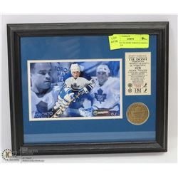 FRAMED TIE DOMI TORONTO MAPLE LEAFS #28
