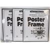 Image 1 : LOT OF 3 POSTER FRAMES 16" X 20"