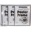 Image 1 : LOT OF 3 POSTER FRAMES 16" X 20"