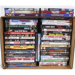 BOX W/50+ DVD MOVIES - HOUSEHOLD