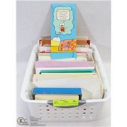 TOTE OF ASSORTED NEW GREETING CARDS