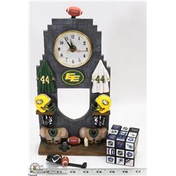 ESKIMOS CLOCK-WORKING AND NHL OILERS RUBIK'S CUBE