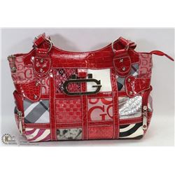PATCHWORK DESIGN GUESS INSPIRED PURSE