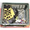 Image 1 : MILK CRATE WITH ASSORTED WORK GLOVES AND