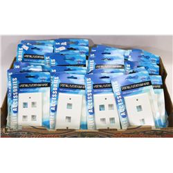 FLAT OF 4 PORT WALL PLATE WITH SNAP IN PORT