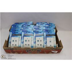 FLAT OF 4 PORT WALL PLATE WITH SNAP IN PORT