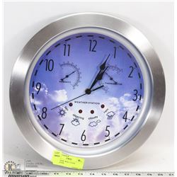 ELECTRONIC WALL CLOCK BAROMETER.