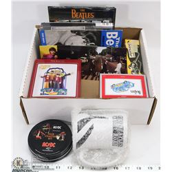 BEATLES, ACDC,ALICE COOPER  COLLECTIBLES INCL