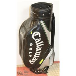 BIG BERTHA LEATHER GOLF BAG WITH 2 DRIVERS
