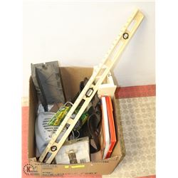 ESTATE BOX OF ASSORTED ITEMS INCLUDING HEATER,