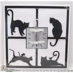 LARGE CATS CLOCK
