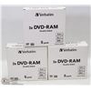 Image 1 : 3 CASES OF 5 VERBATIM DVD ROM DOUBLE SIDED DISCS