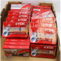 FLAT OF BLANK CASSETTE TAPES