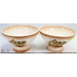 2 LARGE PORCELAIN PLANTERS
