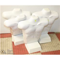 5 SITTING MALE WHITE MANNEQUINS