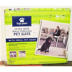 TOP PAW EXTRA WIDE WALK THROUGH PET GATE