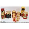 Image 1 : VINTAGE ITEMS NESTING DOLL SET, W/2 MATRYOSHKA