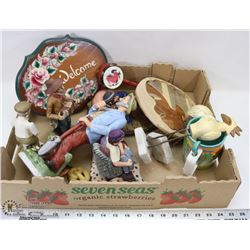 ESTATE BOX OF MISC FIGURES AND COLLECTIBLES
