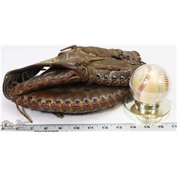 AUTOGRAPHED BASEBALL BY AL DAVIS, JACK PERCONTE