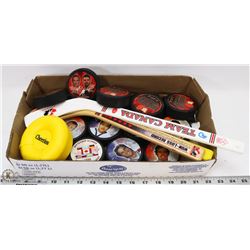 LOT OF HOCKEY PUCKS TEAM CANADA