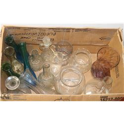 BOX OF ASSORTED VASES