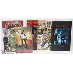 LOT OF GRAPHIC NOVELS INCL THE CROW, WALKING DEAD