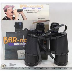 NEW "BAR-NOCULARS" DOUBLE FLASK - HOLDS 16 OZ