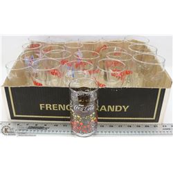 8) LOT OF 20 COCA COLA GLASSES MONOGRAMMED