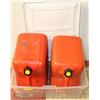 Image 1 : 2 GAS JERRY CANS IN TOTE
