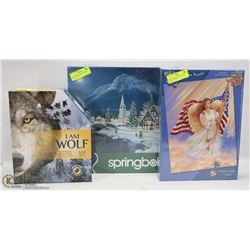 COLLECTION OF 3 NEW JIGSAW PUZZLES - 1500, 500