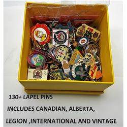 7 - LOT OF 130+ LAPEL PINS